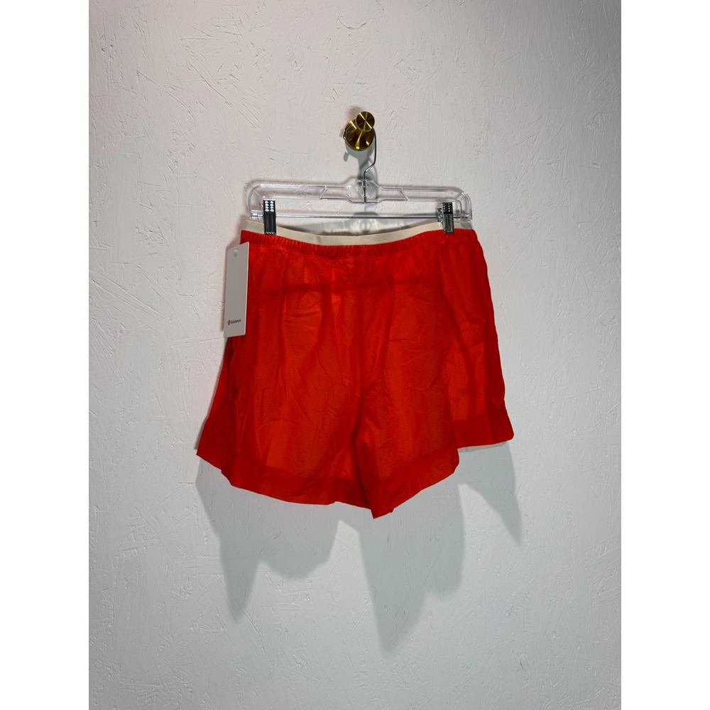 Lululemon License to Train Textured HR Short 4 Red White LW7DSWS Womens L NEW - Picture 5 of 5